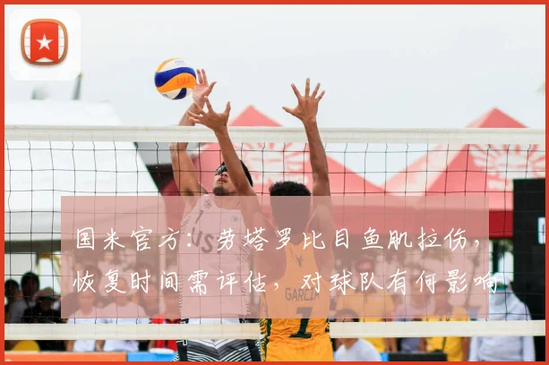 国米官方:劳塔罗比目鱼肌拉伤,恢复时间需评估,对球队有何影响?