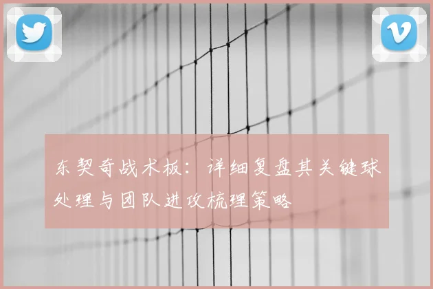 东契奇战术板:详细复盘其关键球处理与团队进攻梳理策略